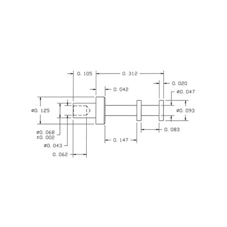 Concord Electronics COMM NON-INS DBLTURRET TERM, 0.417" L, 0.105", 10-248-2-04-5000 10-248-2-04